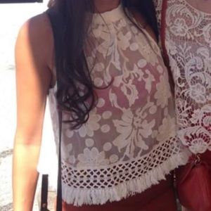 White lace top